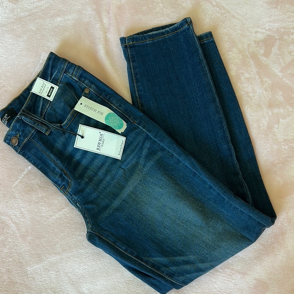 Judy Blue Adelene Mid Rise Girlfriend Jean Indigo